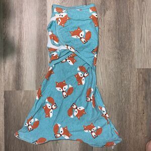 Zippy Swaddle by Sleeping Baby Blue Fox Medium / Large